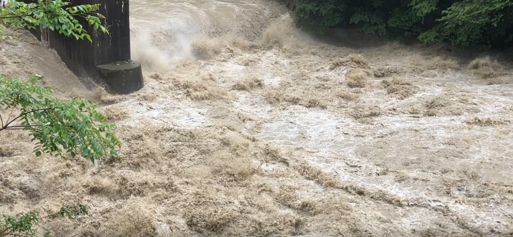 祖谷の洪水