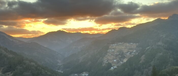 IMG_0012 夕焼けの落合集落