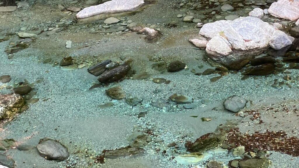 祖谷の風景/家の下の川