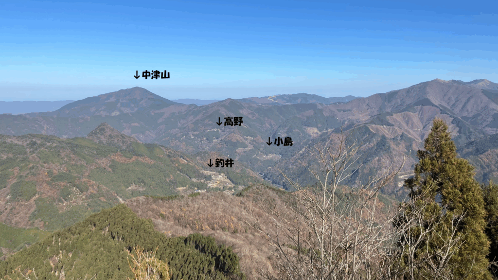 祖谷の山/阿佐尻山/頂上からの景色