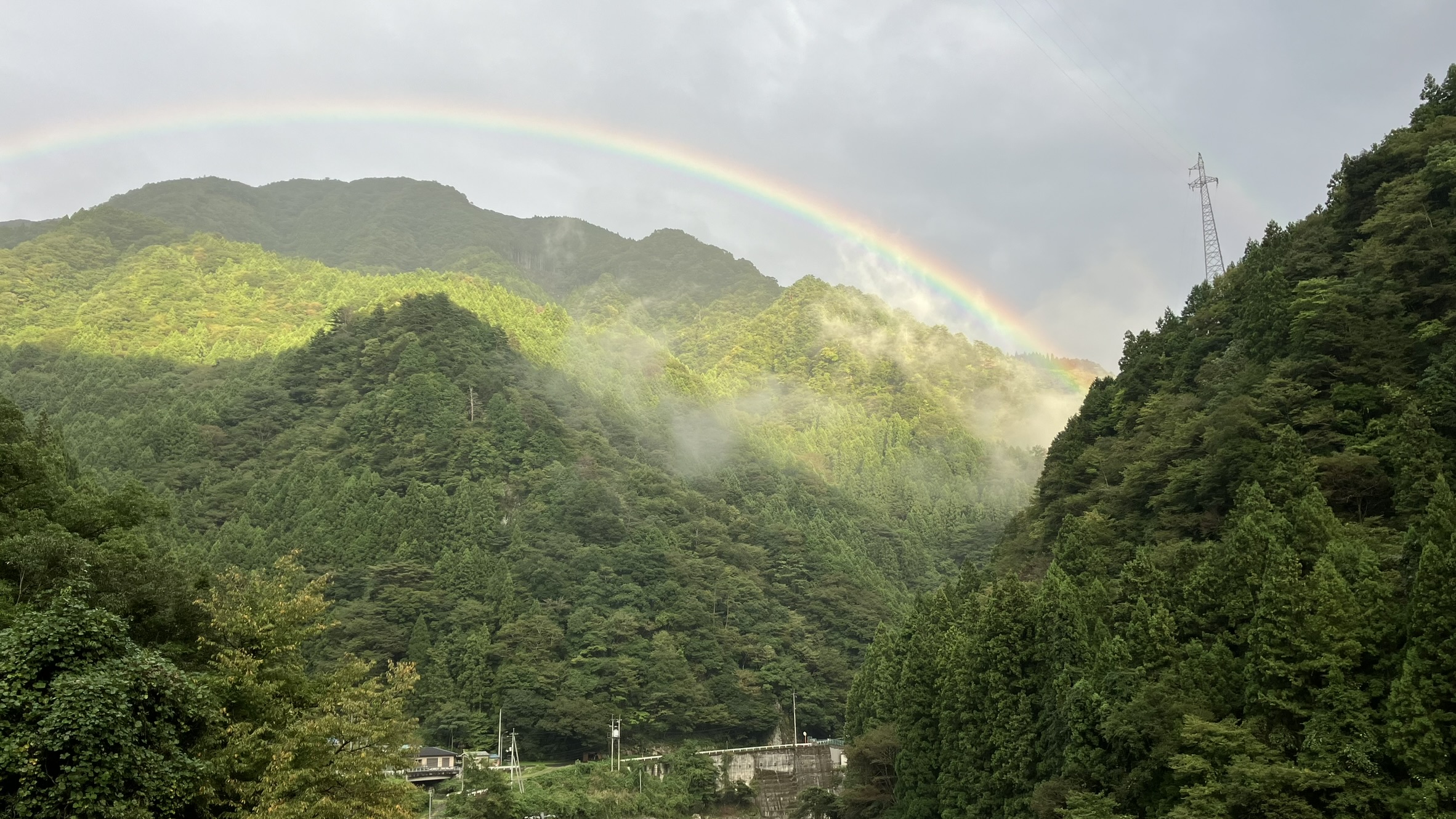 栗寄に架かる虹