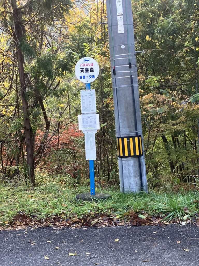 祖谷の風景/天皇森の停留所