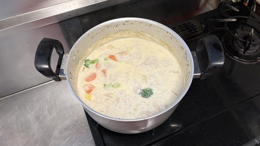煮込んだところ