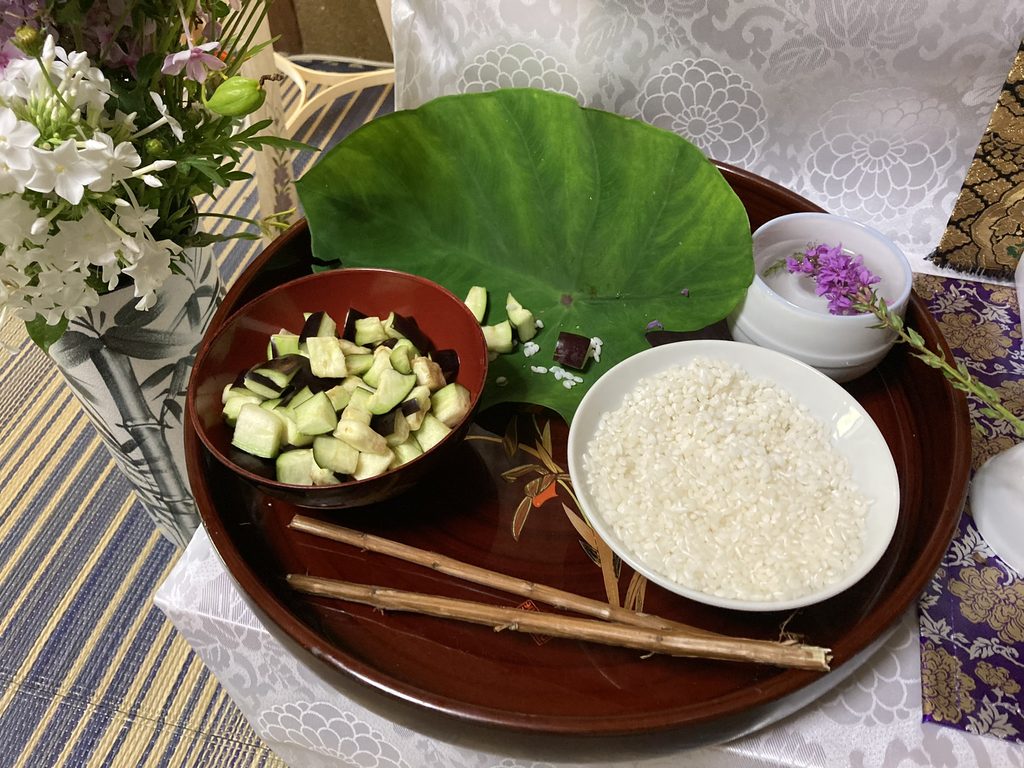 初盆のお供え1
