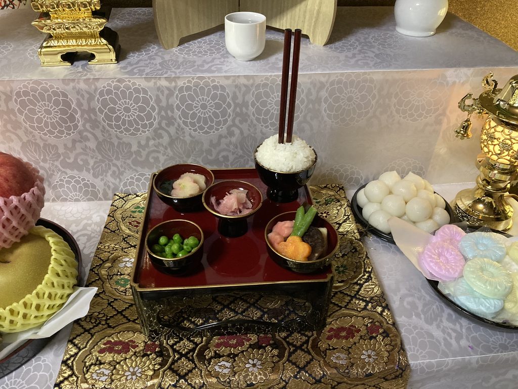 初盆のお供え2