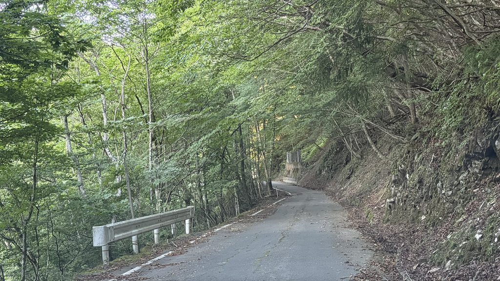 また人里離れた道路が始まります